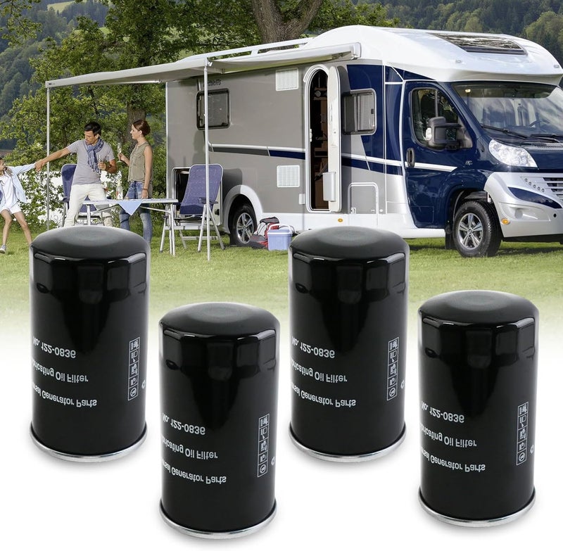 PACEWALKER 4PCS 122-0836 Oil Filter Fit for Onan RV QG Generators 5500 7000 Series HGJAA HGJAB HGJAC Replaces OE 01220836 B7238 LF16165 - Image 1